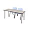 Kee Rectangle Tables > Training Tables > Kee Table & Chair Sets, 60 W, 24 L, 29 H, Maple MT6024PLBPCM47GY - alternate 1